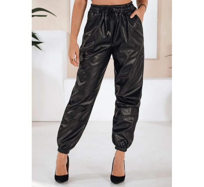 Dámské kožené kalhoty black model 21971110 - Dstreet Dámské kožené kalhoty black model 21971110 - Dstreet