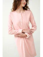 Růžová bavlněná noční košile model 20516749 - Vamp