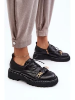 Dámské kožené polobotky D&A MR870-80 Černé