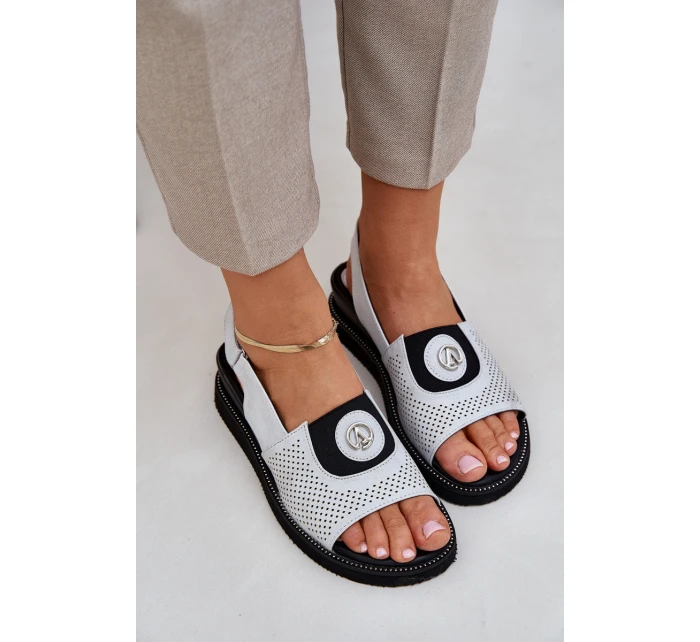 Dámské sandály na klínu stříbrné Isnnoria Dámské sandály na klínu stříbrné Isnnoria