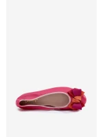 Kožené Baletky S Mašlí model 21695039 Fuchsie - Maciejka