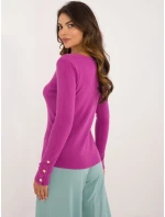 Sweter AT SW model 21326979 fioletowy - FPrice Sweter AT SW model 21326979 fioletowy - FPrice