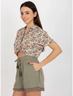 Dámské šortky D73760M62233KB khaki - FPrice