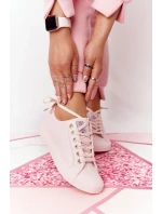 Dámské Kožené Tenisky CROSS JEANS HH2R4004C Růžové Dámské Kožené Tenisky CROSS JEANS HH2R4004C Růžové