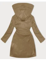 Tmavě béžová dámská bunda s kapucí model 20927405 - LHD