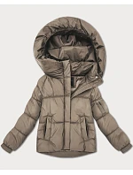 Béžová dámská oversize bunda pro přechodné období model 21428687 - S'WEST
