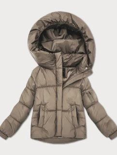 Béžová dámská oversize bunda pro přechodné období model 21428687 - S'WEST