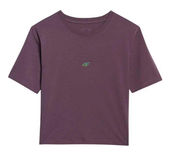 Dámské tričko tmavě fialové WAW25TTSH model 21749365 - 4F Dámské tričko tmavě fialové WAW25TTSH model 21749365 - 4F