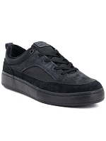 Černé pánské sportovní kožené polobotky v stylu model 22323654 - Big Star Černé pánské sportovní kožené polobotky v stylu model 22323654 - Big Star