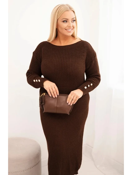 Dámská  Plus Size s čokoládová model 21439238 - K-Fashion