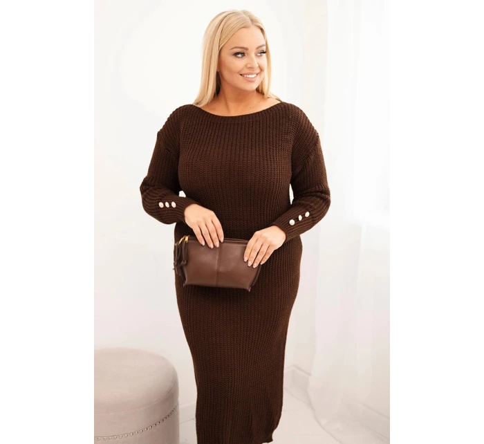 Dámská Plus Size s čokoládová model 21439238 - K-Fashion Dámská Plus Size s čokoládová model 21439238 - K-Fashion