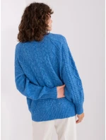 Sweter AT SW niebieski model 19011768 - FPrice Sweter AT SW niebieski model 19011768 - FPrice