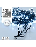 VÁNOČNÍ STROM SVĚTLA SVĚTELNÝ ŘETĚZ 480 VEDL ČASOVAČ STUDENÁ BÍLÁ