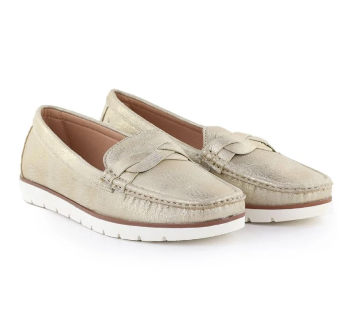 Dámské zlaté polobotky model 21906704