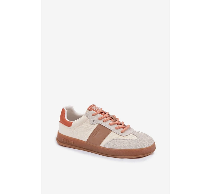 Kožené semišové dámské tenisky Big Star model 22042808 béžové - Big Star Shoes