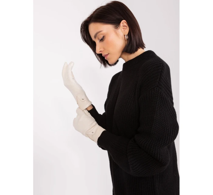 Rękawiczki AT RK model 19040842 jasny beżowy - FPrice Rękawiczki AT RK model 19040842 jasny beżowy - FPrice