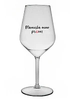 MAMINKA MIMO PROVOZ - čirá nerozbitná sklenice na víno 470 ml