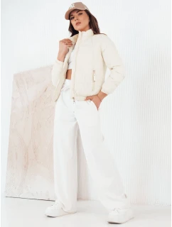 Dámská prošívaná přechodová bunda SALECA ecru FashionStreet TY4252