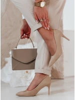 Dámské boty na podpatku LAVENZA beige Dstreet ZY0718