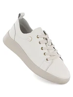 Dámské béžové kožené polobotky Vinceza 41508 dámské