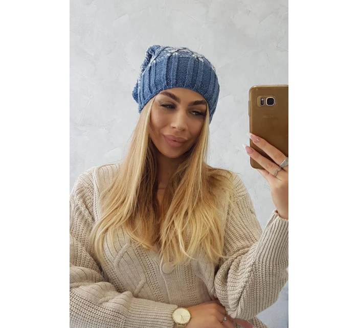 Milano fleecová čepice K203 denim model 18749927 - K-Fashion Milano fleecová čepice K203 denim model 18749927 - K-Fashion