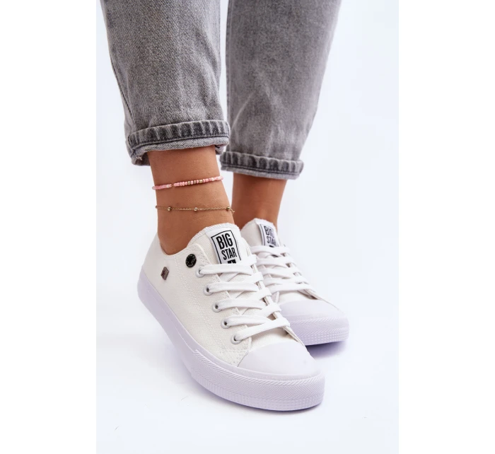 Dámské Klasické Nízké Tenisky BIG STAR AA274010 Bile Dámské Klasické Nízké Tenisky BIG STAR AA274010 Bile