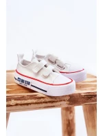 Dětské látkové tenisky se suchým zipem BIG STAR model 21594950 Bílá - Big Star Shoes Dětské látkové tenisky se suchým zipem BIG STAR model 21594950 Bílá - Big Star Shoes