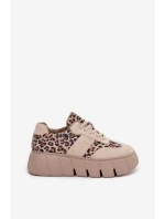 Semišové zateplené dámské tenisky na masivní platformě béžové model 21707642 - VINCEZA Semišové zateplené dámské tenisky na masivní platformě béžové model 21707642 - VINCEZA