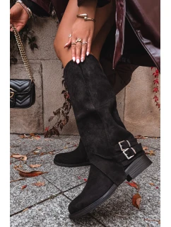 Zateplené dámské kozačky s černé model 21715385 - Boto