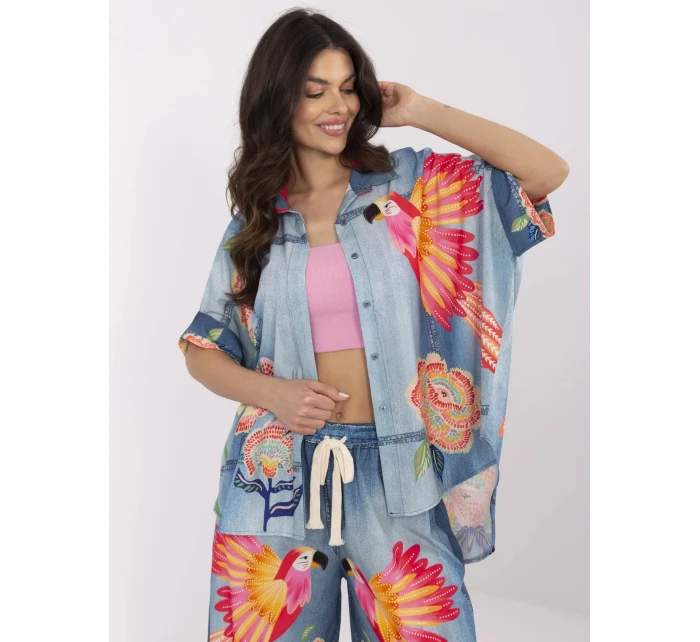 Košile DHJ KS  modrá model 21003871 - FPrice