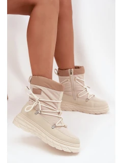 Dámské sněhule na zip Lee Cooper – béžové