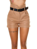 Sexy paperpag shorts with pockets and belt