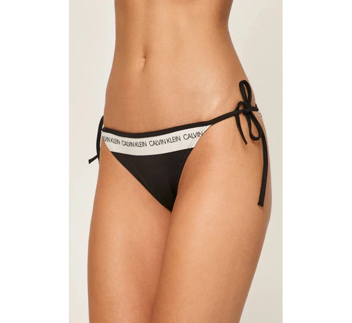 Spodní díl plavek KW0KW00650-BEH černobílá - Calvin Klein