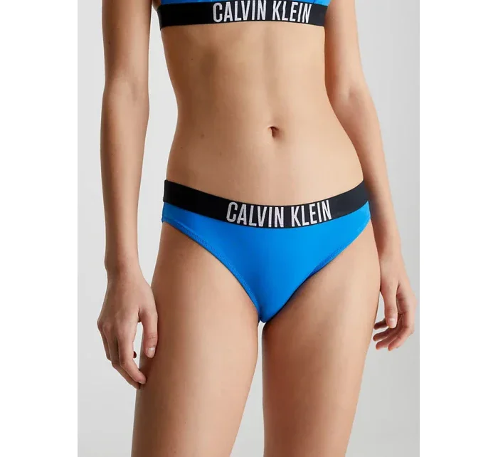 Dámský spodní díl bikin KW0KW01983 C4X modrá - černá - Calvin Klein