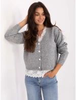 Dámský svetr PM SW F513.16 Šedý s ecru - FPrice