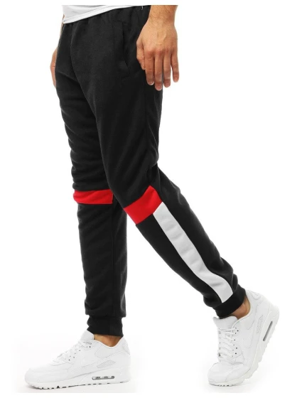 Pánské černé tepláky FashionStreet UX3542 Pánské černé tepláky FashionStreet UX3542