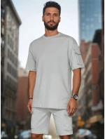 Pánská základní šedá souprava FashionStreet AX0797