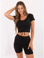 Černý dámský trojdílný komplet basic (7742)