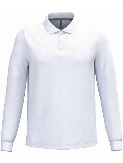 Kariban K 243 Pánské piqué polo s dlouhým rukávem 20.K243 white Kariban K 243 Pánské piqué polo s dlouhým rukávem 20.K243 white