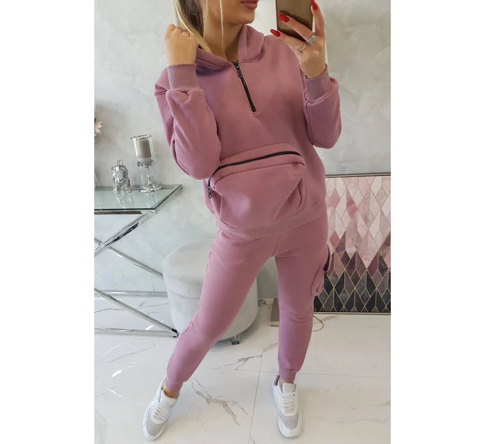 Izolační sada s ozdobnou kapsou tmavě růžová