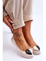 Dámské baleríny se srdcem model 21616916 světle béžová - Zaxy