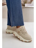 Zateplené Dámské Sportovní Boty Na Na Platformě Béžové model 21668469 - Boto Zateplené Dámské Sportovní Boty Na Na Platformě Béžové model 21668469 - Boto