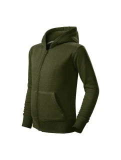 Trendy Zipper mikina dětská military