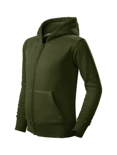 Trendy Zipper mikina dětská military