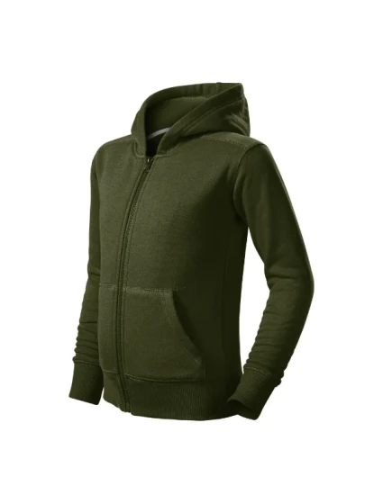 Trendy Zipper mikina dětská military
