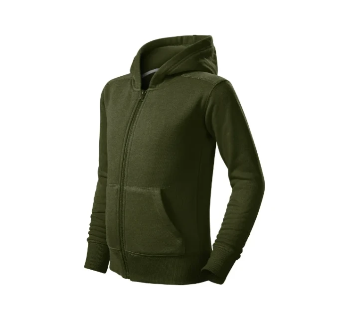 Trendy Zipper mikina dětská military
