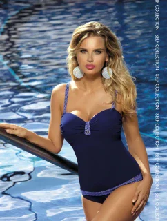 Dámské jednodílné plavky model 21154006 tm. modré - Self