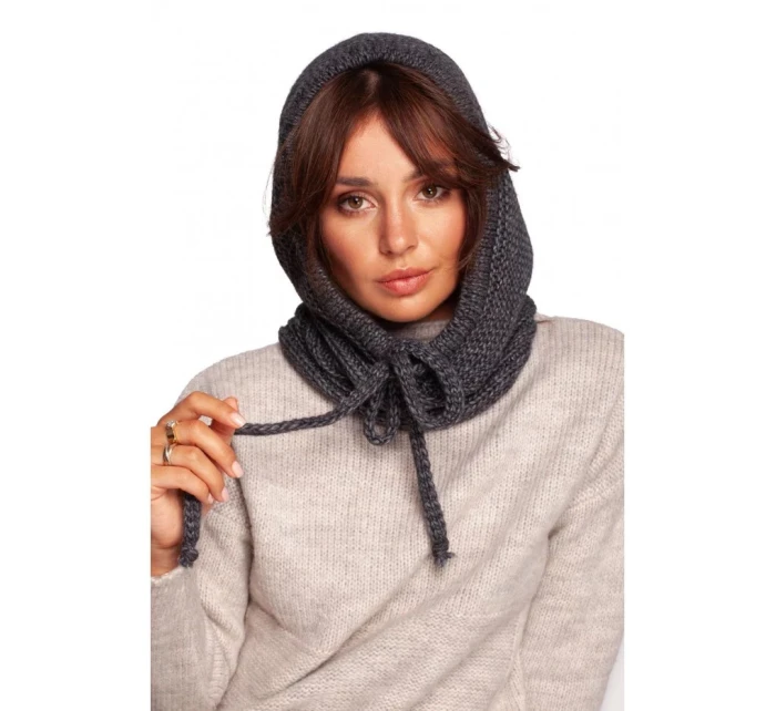 Dámská pletená kapuce model 21860815 béžová - BeWear Dámská pletená kapuce model 21860815 béžová - BeWear