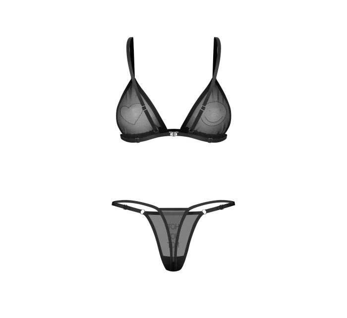 Dámský sexy set Wet Me 2-Pcs Set černý - Obsessive Dámský sexy set Wet Me 2-Pcs Set černý - Obsessive