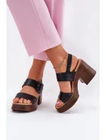 Sandály na podpatku model 213164 Step in style Sandály na podpatku model 213164 Step in style